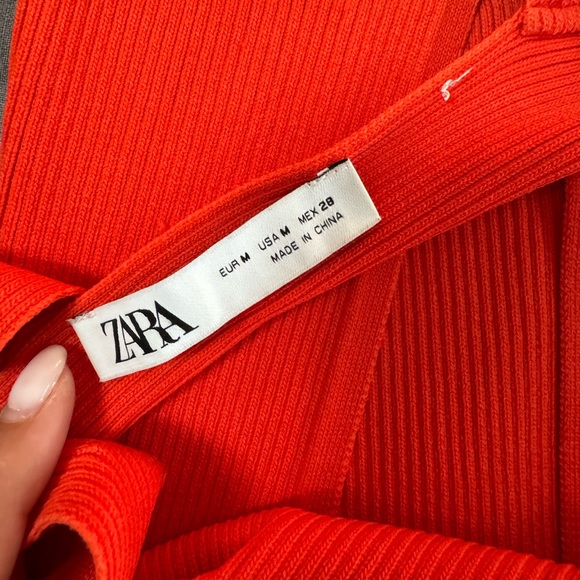 Zara 3 piece ribbed orange set bundle S - Picture 6 of 8